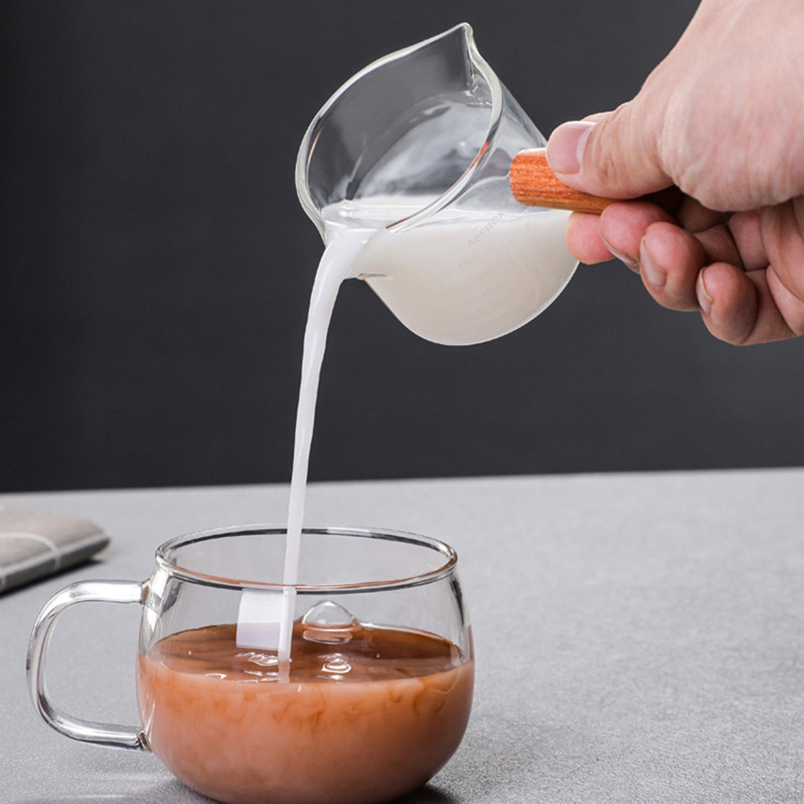 Espresso Shot Glass - Double Spout Measuring Mug Clear High