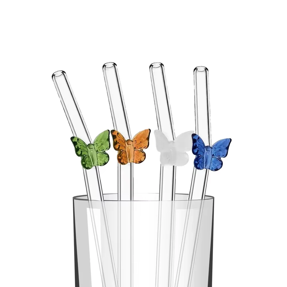 4Pcs Reusable Bow Glass Straws - Espresso Shot Glass ulasan dan harga